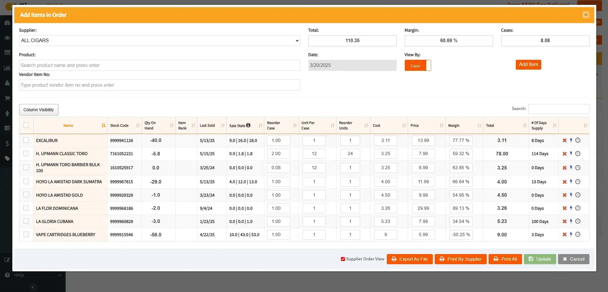 CGR Screenshot - Inventory